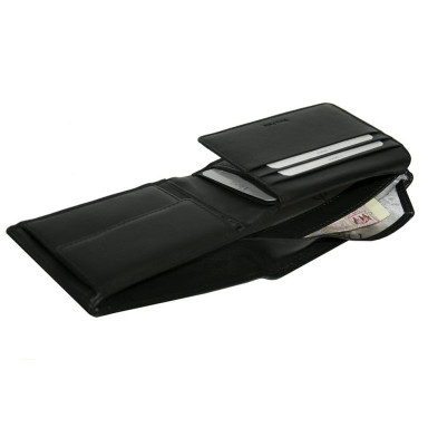 Leather wallet Cortina 5051 nero black