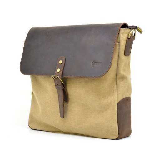 Сумка через плече парусина і шкіра RCs-6600-4lx TARWA