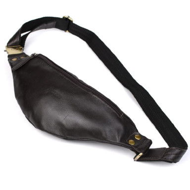 Leather belt bag banana for men or women TARWA GC-455-3md