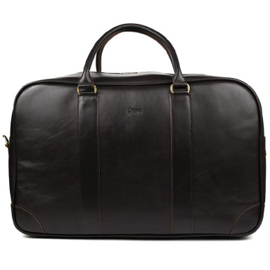 Leather travel bag GC-6827-4lx TARWA brown Nappa