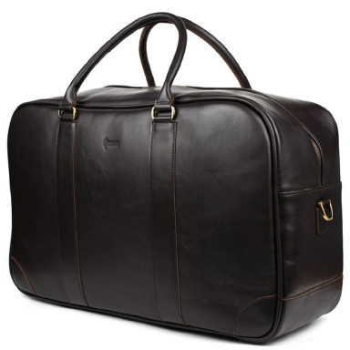 Leather travel bag GC-6827-4lx TARWA brown Nappa