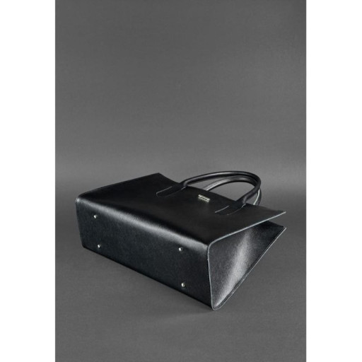 Шкіряна сумка Шоппер чорна Blackwood