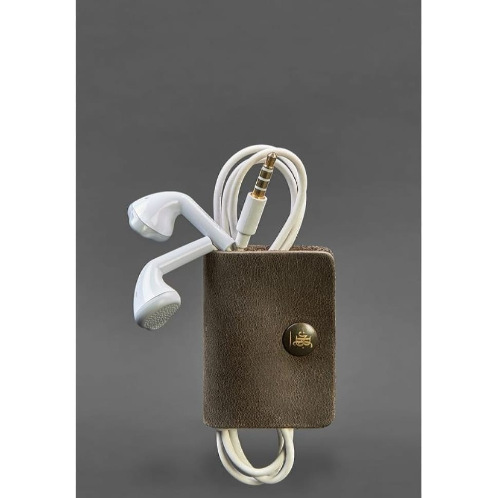 Шкіряний холдер для навушників 2.0 Темно-коричневий