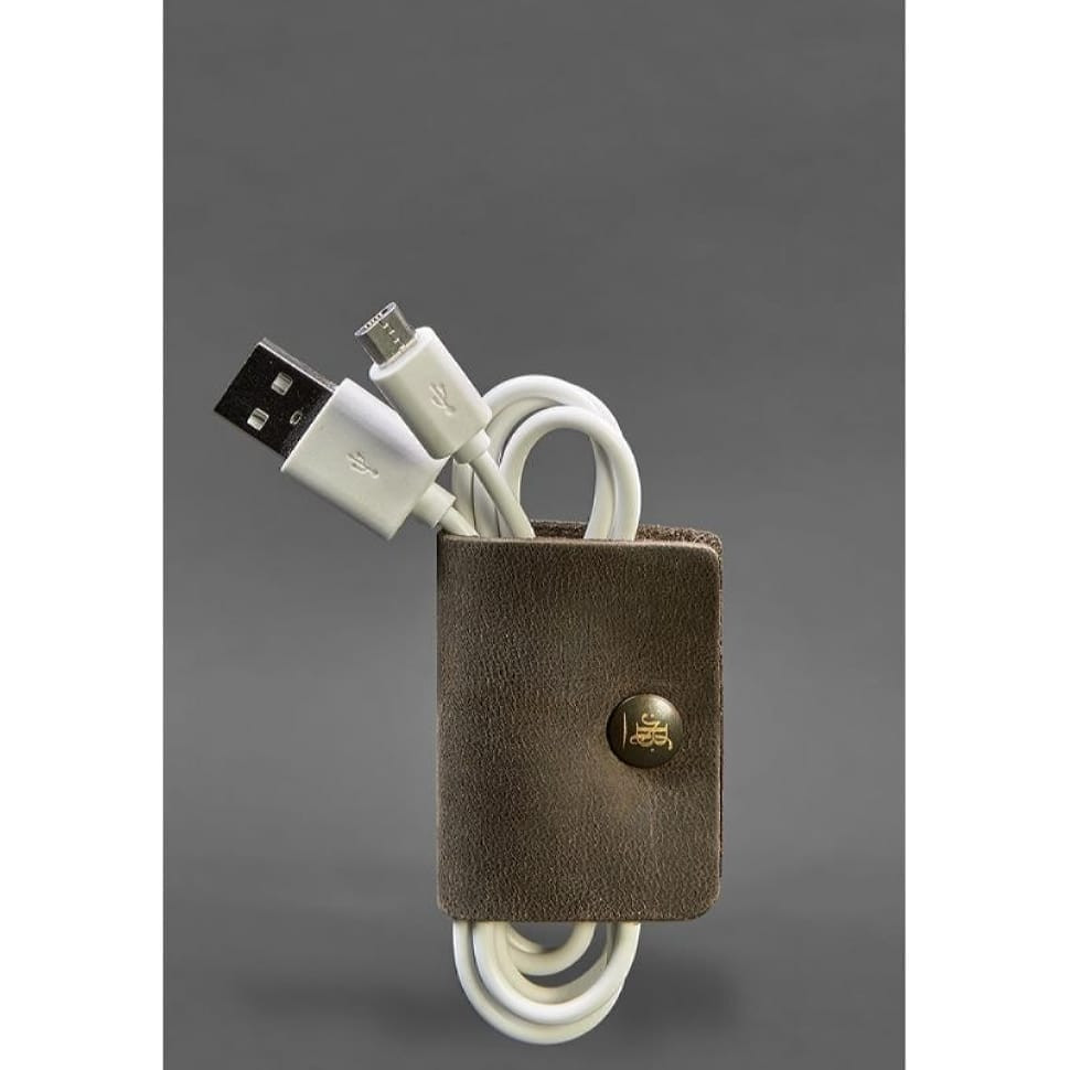 Шкіряний холдер для навушників 2.0 Темно-коричневий