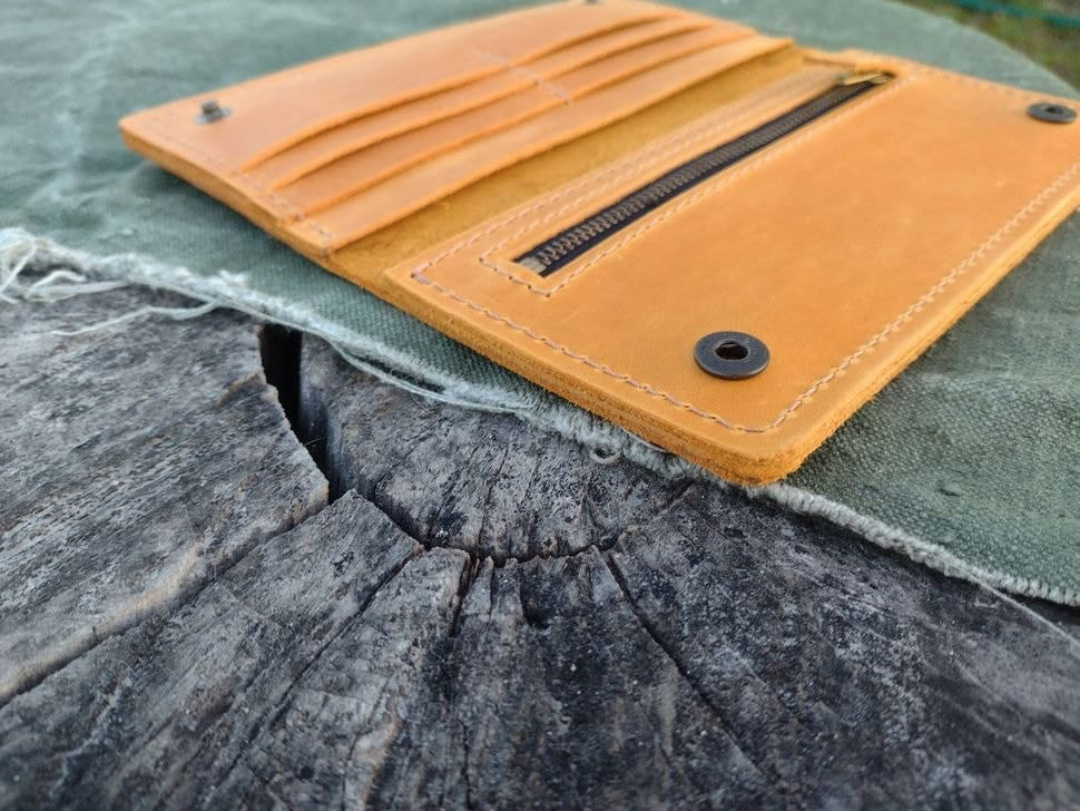 Портмоне чоловіче довге вінтажне SAMAN LW-sam-yel руде