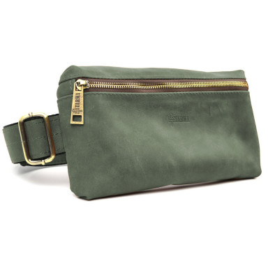Men's waist bag (over the shoulder) small TARWA Green (RE-1818-3md)