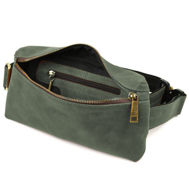 Men's waist bag (over the shoulder) small TARWA Green (RE-1818-3md)