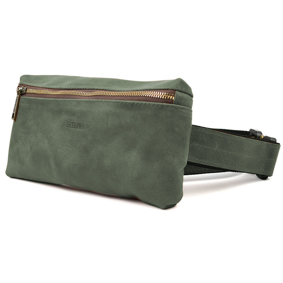 Men's waist bag (over the shoulder) small TARWA Green (RE-1818-3md)