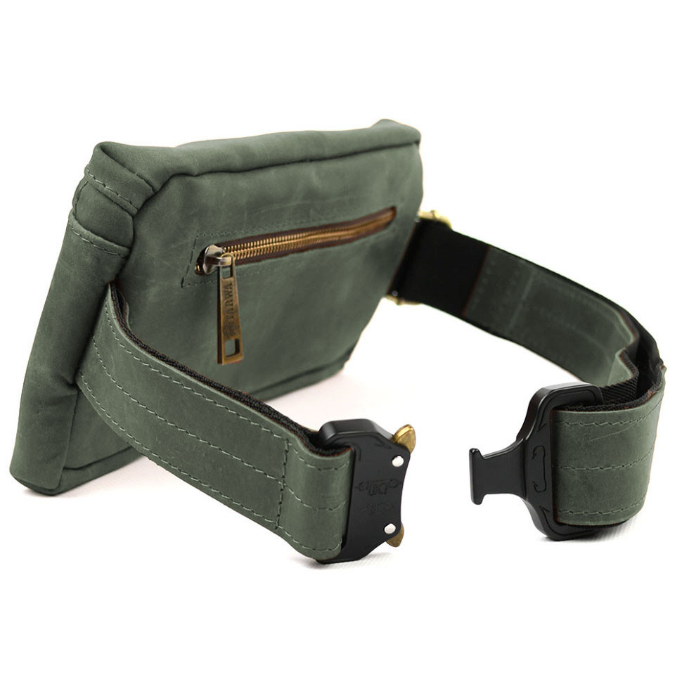 Men's waist bag (over the shoulder) small TARWA Green (RE-1818-3md)