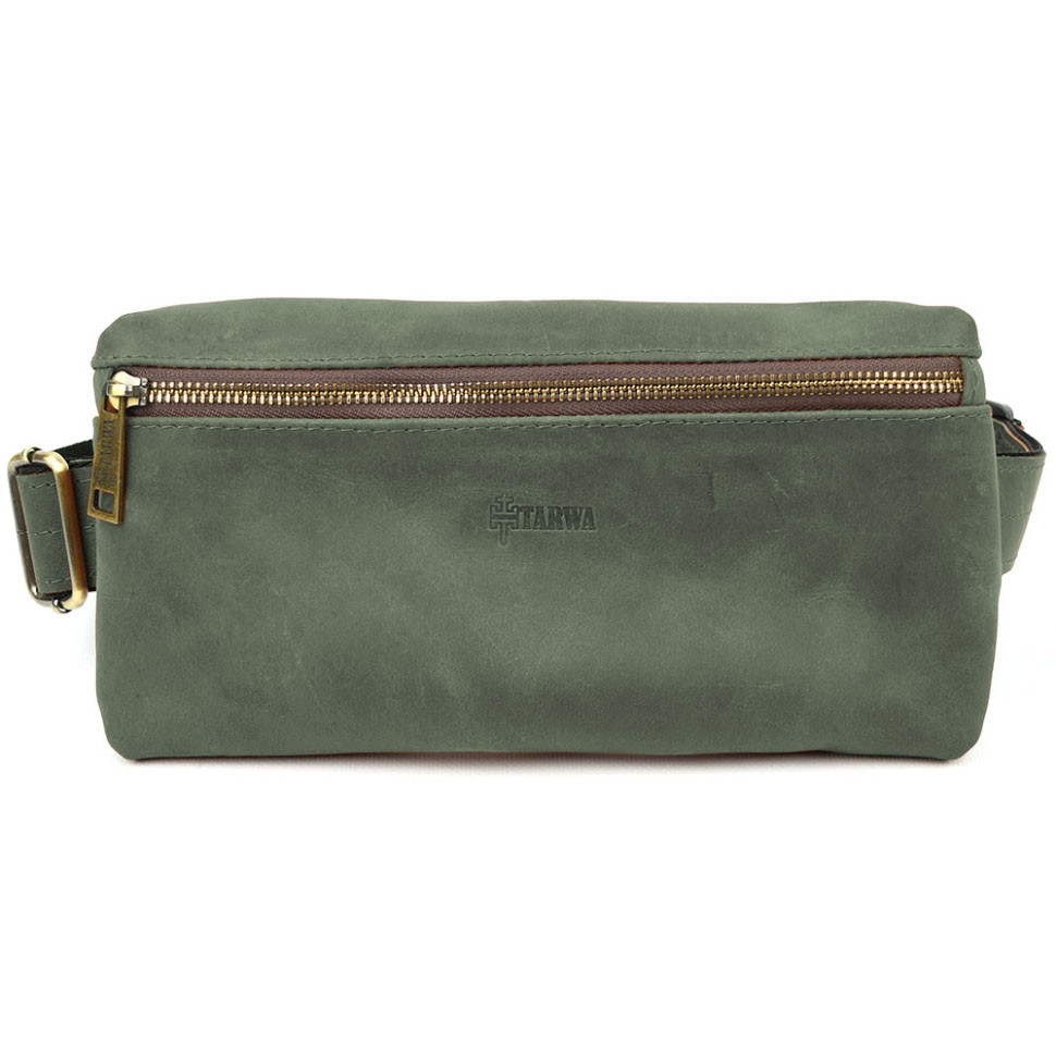 Men's waist bag (over the shoulder) small TARWA Green (RE-1818-3md)