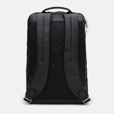 Men's leather backpack Ricco Grande K16475bl-black