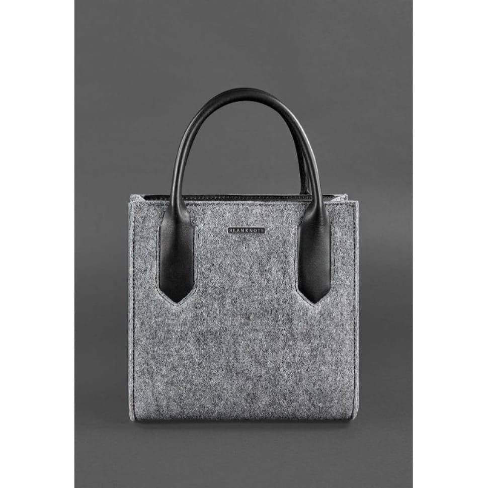 Фетрова жіноча сумка-кроссбоді Blackwood зі шкіряними чорними вставками