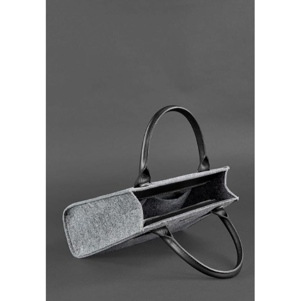 Фетрова жіноча сумка-кроссбоді Blackwood зі шкіряними чорними вставками