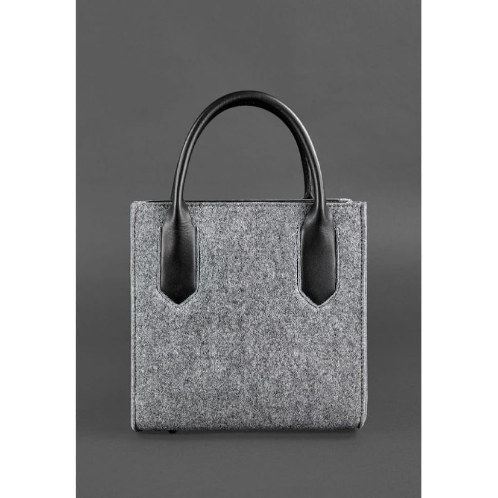 Фетрова жіноча сумка-кроссбоді Blackwood зі шкіряними чорними вставками