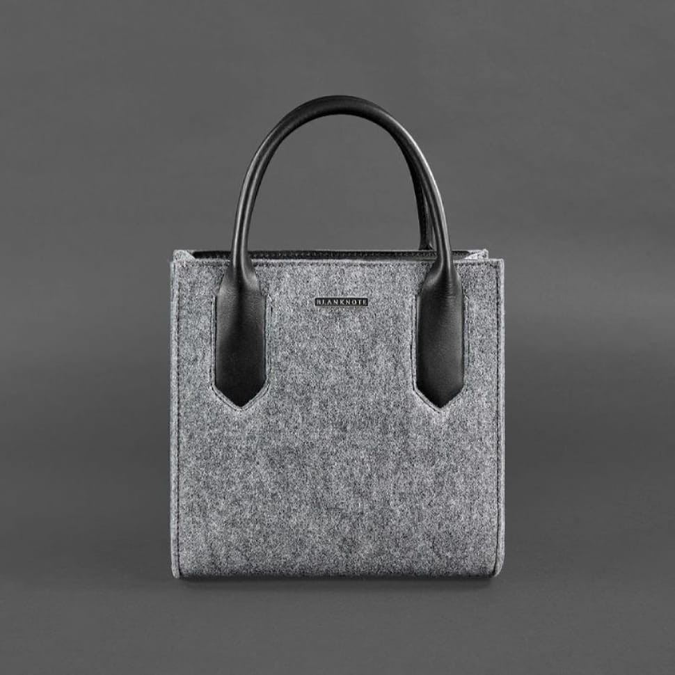 Фетрова жіноча сумка-кроссбоді Blackwood зі шкіряними чорними вставками