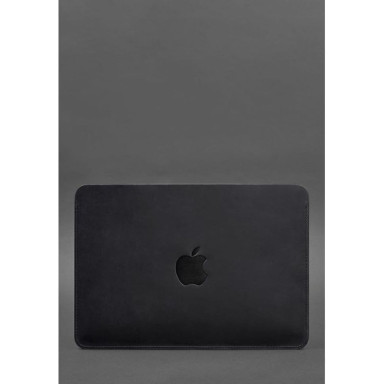 Чехол из натуральной кожи для MacBook 13 дюйм Синий Crazy Horse