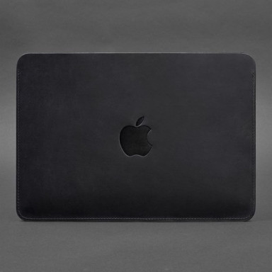 Чехол из натуральной кожи для MacBook 13 дюйм Синий Crazy Horse