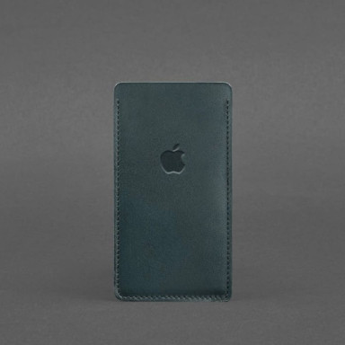 Кожаный чехол для iPhone 13 Зеленый Краст