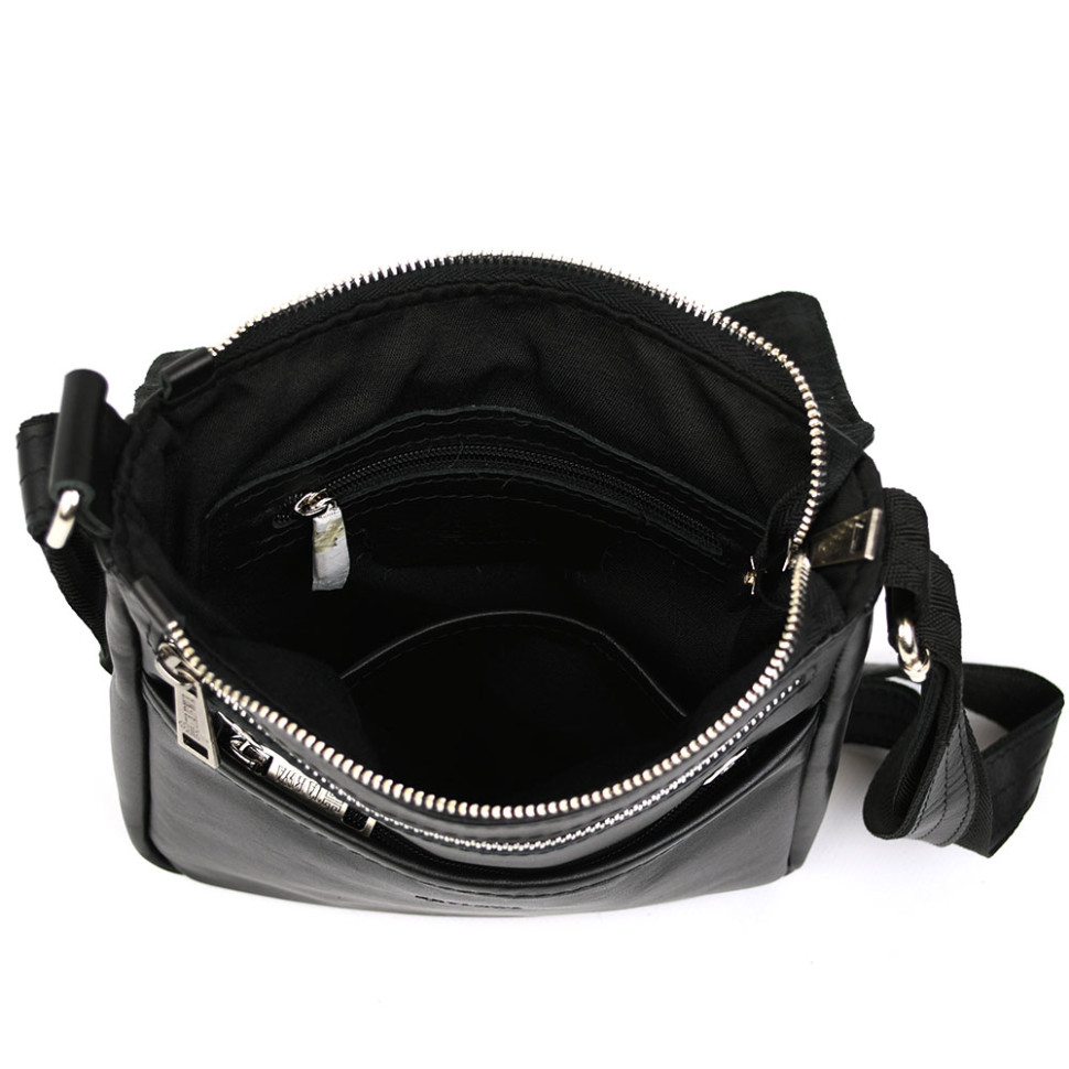 Mens leather shoulder bag GA-1304-4lx TARWA with flap