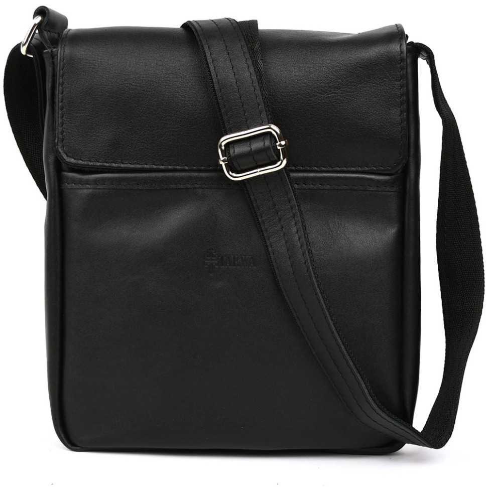 Mens leather shoulder bag GA-1304-4lx TARWA with flap