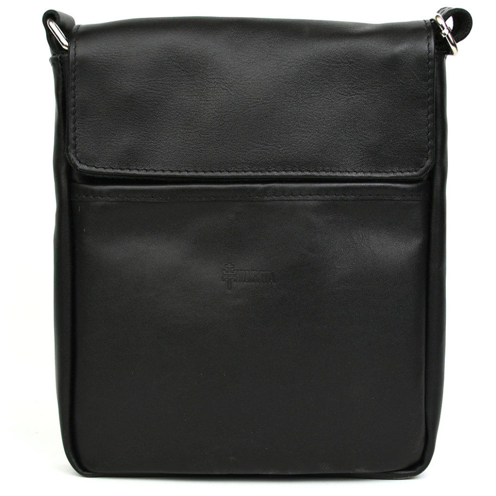 Mens leather shoulder bag GA-1304-4lx TARWA with flap