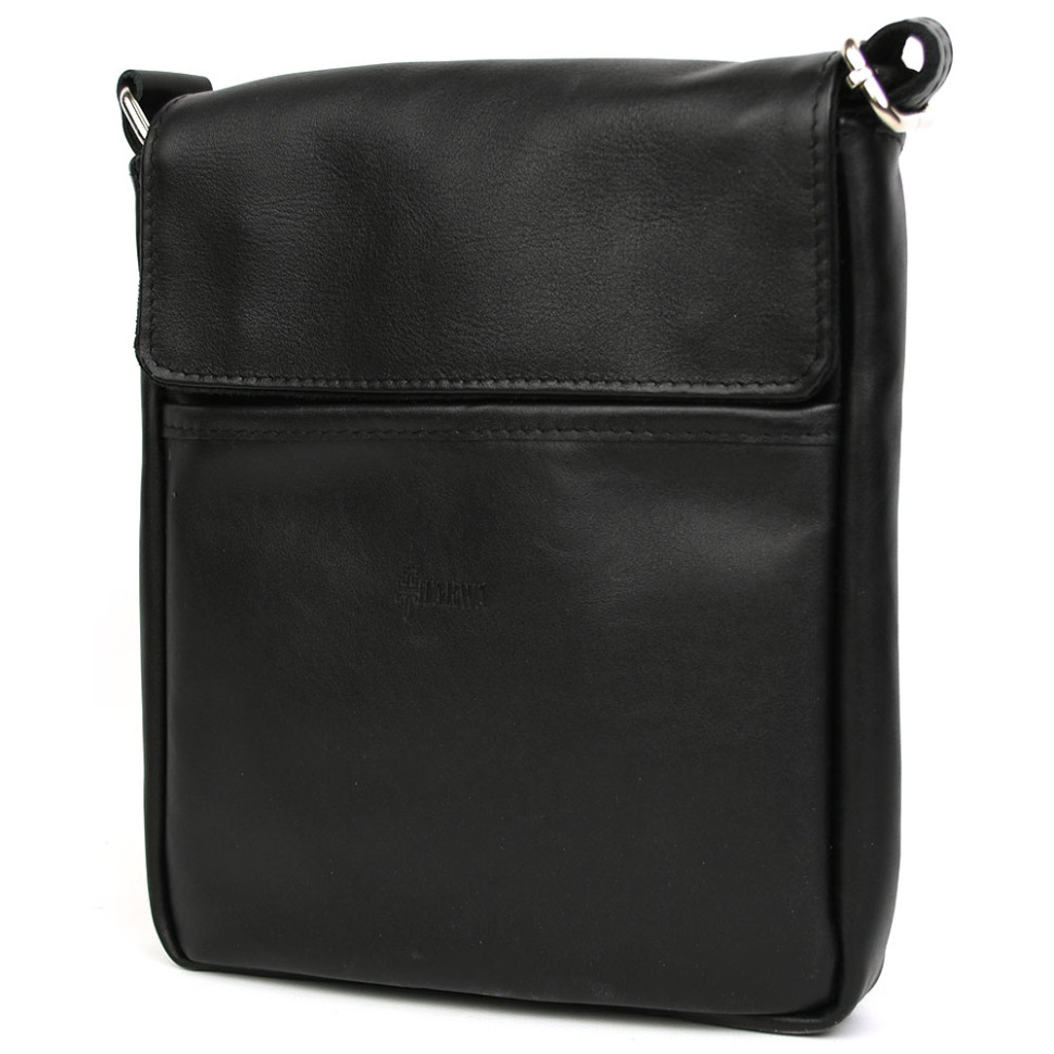 Mens leather shoulder bag GA-1304-4lx TARWA with flap