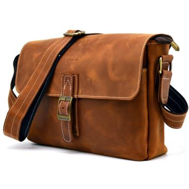 Crazy horse leather messenger bag, TARWA shoulder bag, RB-7084-3md