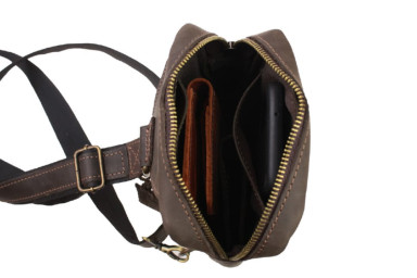 Men's sling shoulder bag banana 1022(26) brown