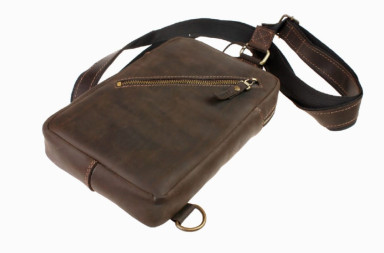 Men's sling shoulder bag banana 1022(26) brown