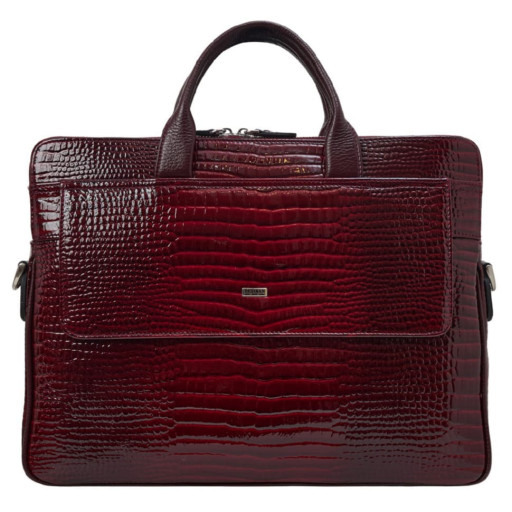 Портфель шкіра Desisan 1348-626 бордо кроко лак
