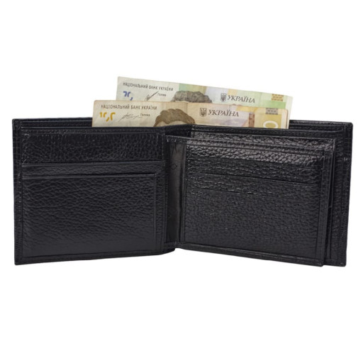 Портмоне шкіра BOND 519-902 чорний лазер