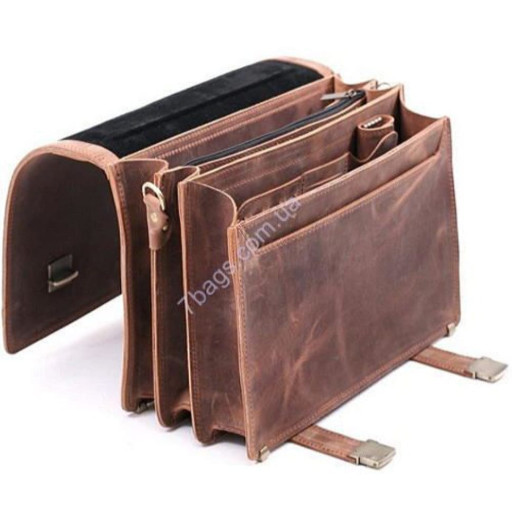 Чоловічий портфель ручної роботи з натуральної шкіри Crazy Horse case_tm1