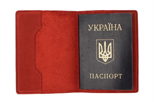 Обкладинка для паспорта, червоний Grande Pelle 252160