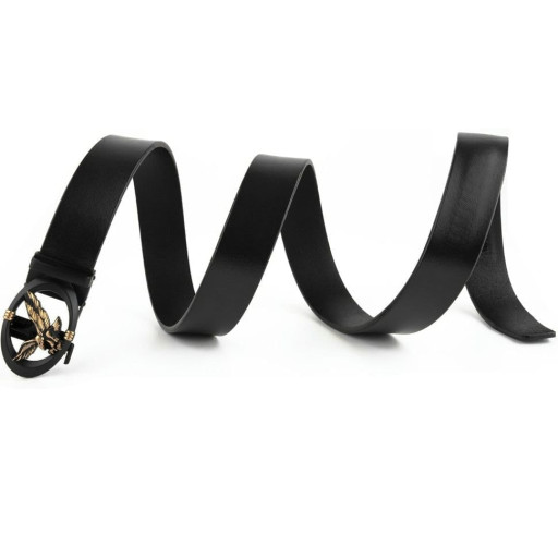 Чоловічий ремінь з пряжкою автомат з силуетом орла Vintage 20297 Чорний