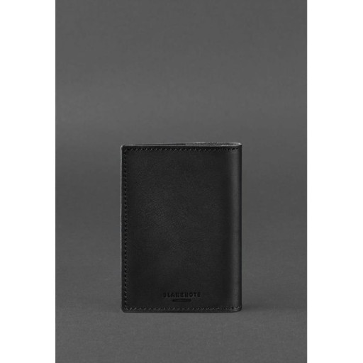 Шкіряна обкладинка для військового квитка (під військово-обліковий документ) 7.4 А5 чорна