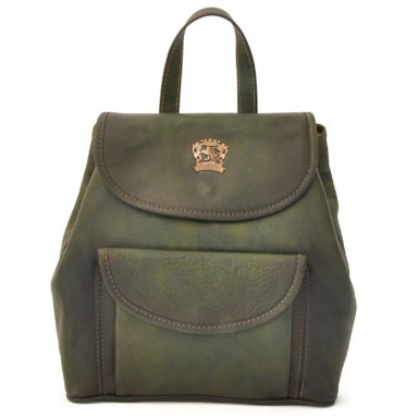 Pratesi BVS119 - Gaville Backpack in cowhide leather Bruce Dark Green