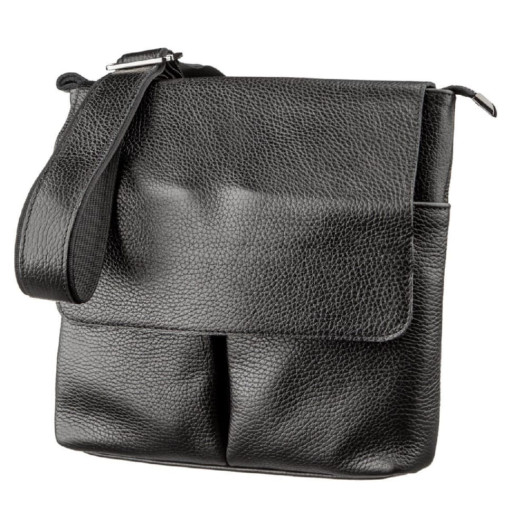 Сумка месенджер у гладкій шкірі GRANDE PELLE 11334 Шоколадна