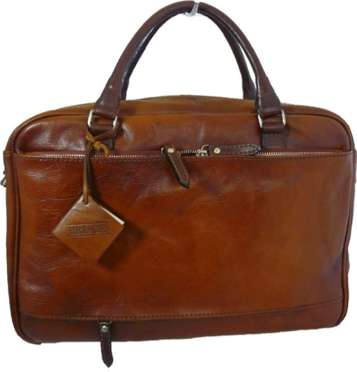 Pratesi BNE228 - Briefcase Montalcino in cow leather Bruce Black
