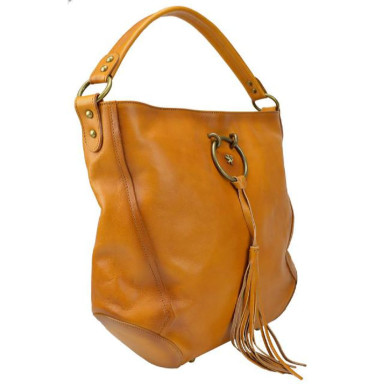 Pratesi BCO477 - Faella B477 Shoulder Bag in cow leather Faella B477 Cognac