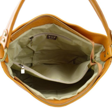 Pratesi BCO477 - Faella B477 Shoulder Bag in cow leather Faella B477 Cognac