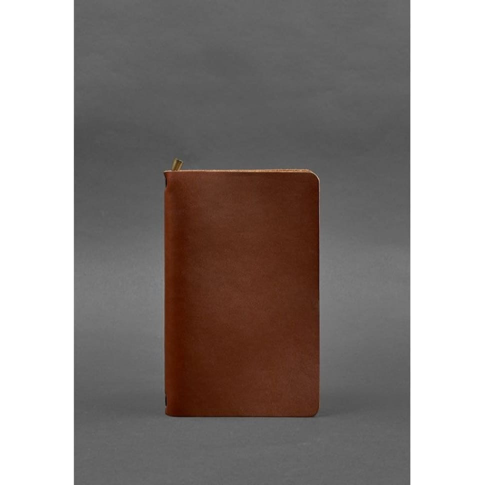 Leather notebook (soft book) 8.0 with elastic band light brown