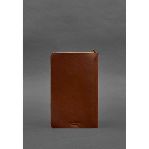 Шкіряний блокнот (софт-бук) 8.0 на резинці світло-коричневий