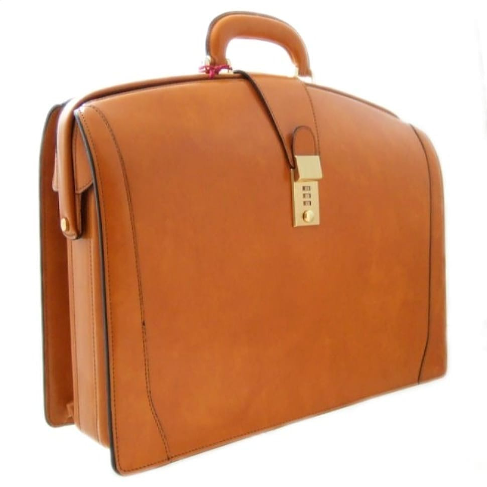 Pratesi RSE120/B - Brunelleschi Великий Briefcase для ноутбука в цукерки Радіца Mustard