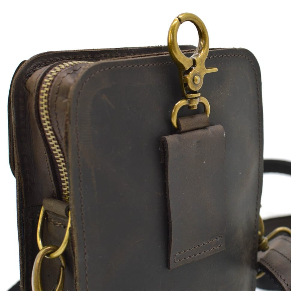 Сумка через плече, напоясна сумка TARWA RC-0075-3md зі шкіри Crazy Horse