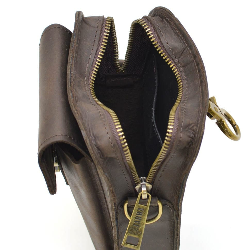 Сумка через плече, напоясна сумка TARWA RC-0075-3md зі шкіри Crazy Horse