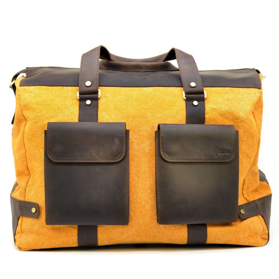 Дорожня красива сумка мікс тканини канвас і шкіри RY-4353-4lx TARWA