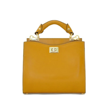 Pratesi RSE150/26 - Anna Maria Luisa de' Medici Small Lady Bag in cow leather Radica Mustard