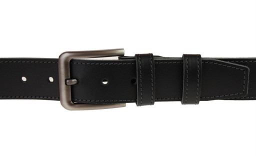Ремінь чоловічий шкіряний джинсовий одна строчка SULLIVAN RMK-46 (7.5) 115-150 см чорний