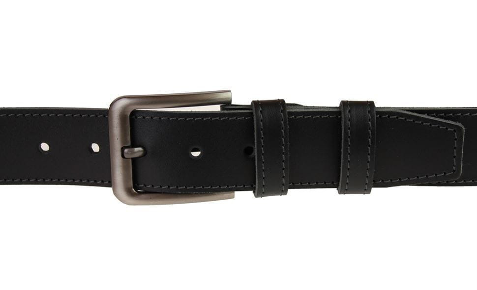 Men's leather belt denim one line SULLIVAN RMK-46 (7.5) 115-150 cm black