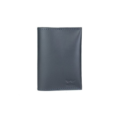 Leather passport cover blue